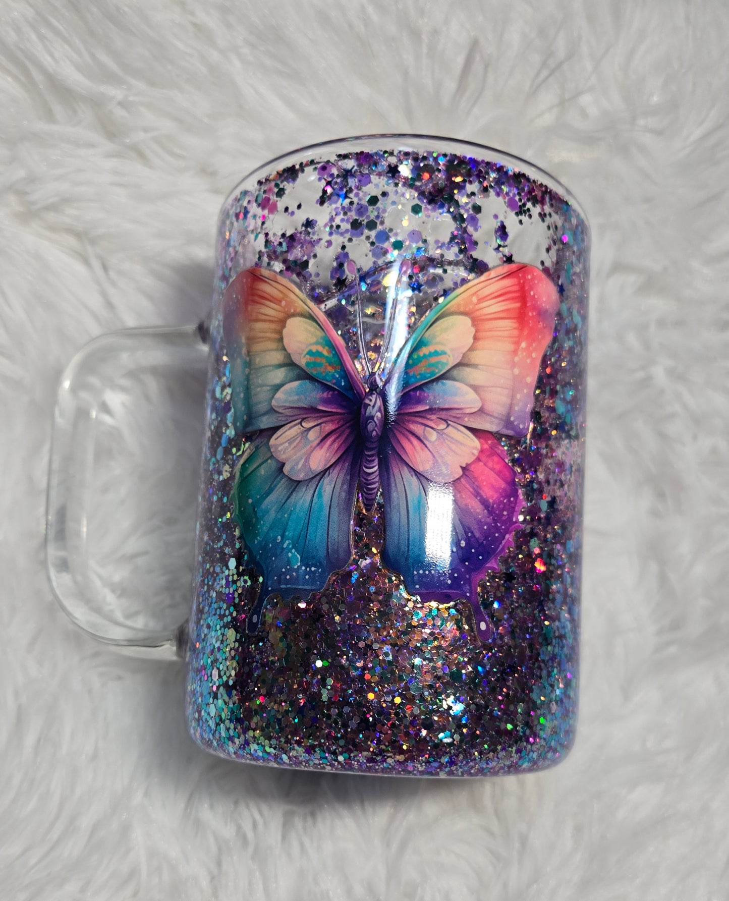 10 Oz Coffee Butterfly Snowglobe 3