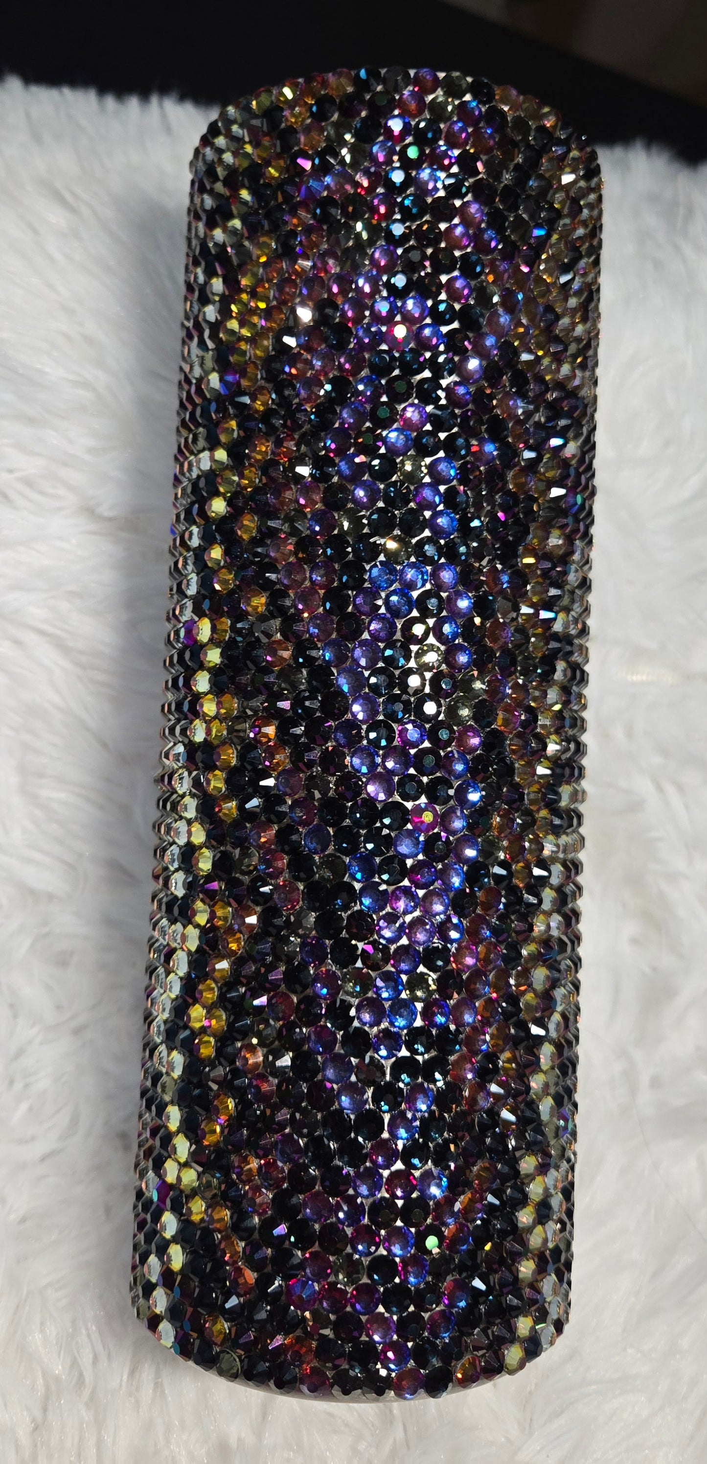 20 oz Black Rainbow Rhinestone 9