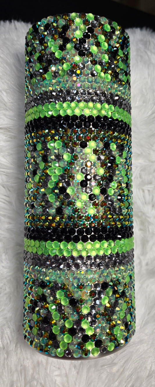 20 Oz Bright Green/Black Rhinestone 13