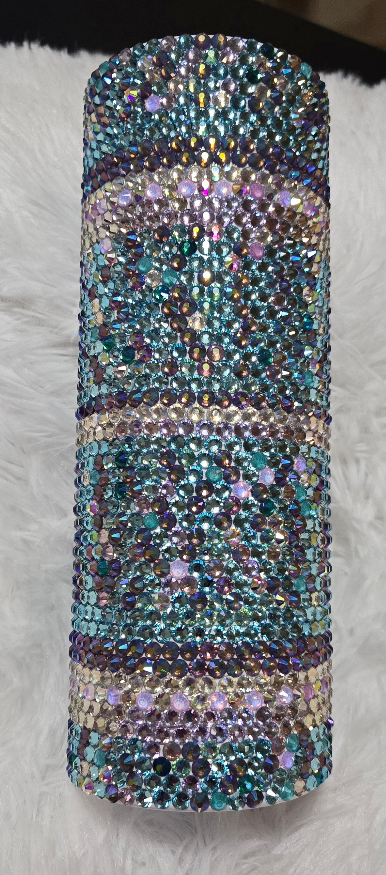 20 Oz Aqua Purple Rhinestone 12