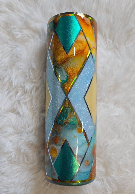 30 oz Yellow Aqua Marble 2