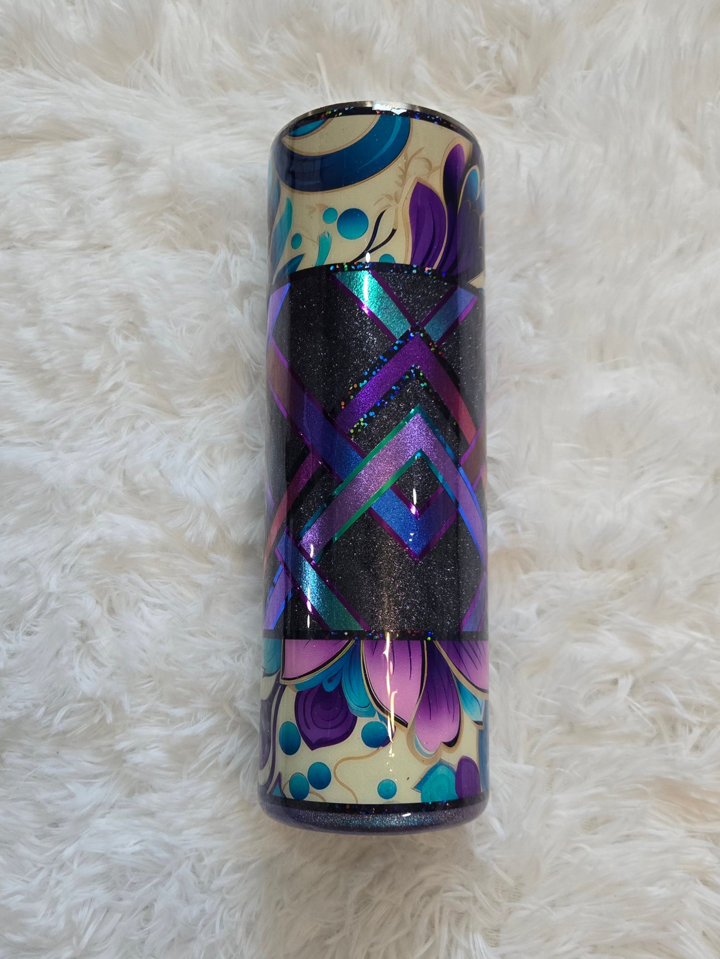 30 Oz Purple Blue Floral Middle Weave 11